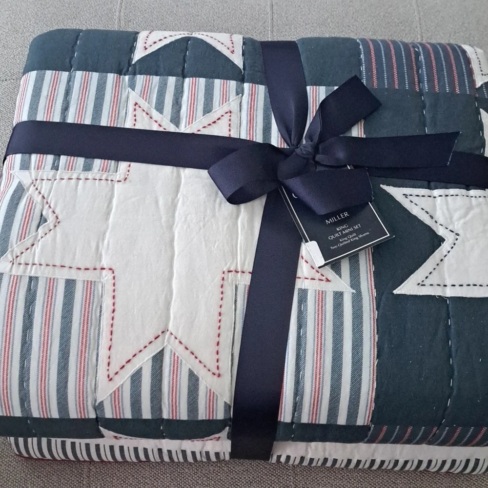 Cremieux Miller Patriotic Embroidered Print Mini Quilt Set